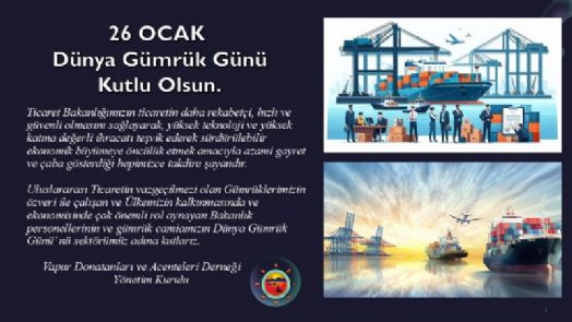 26 Ocak Dünya Gümrük Günü Kutlu Olsun